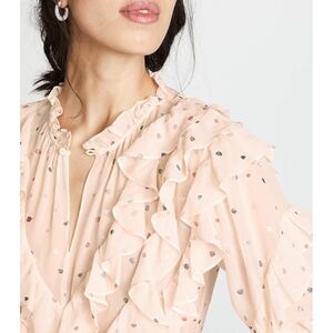 Rebecca Taylor Blush Ruffle Blouse